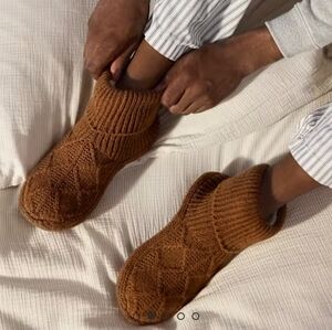 Bomnas Men'sSlippers & ShoesMen's Gripper Slipper Bootie - Sherpa-Lined Sz M NEW